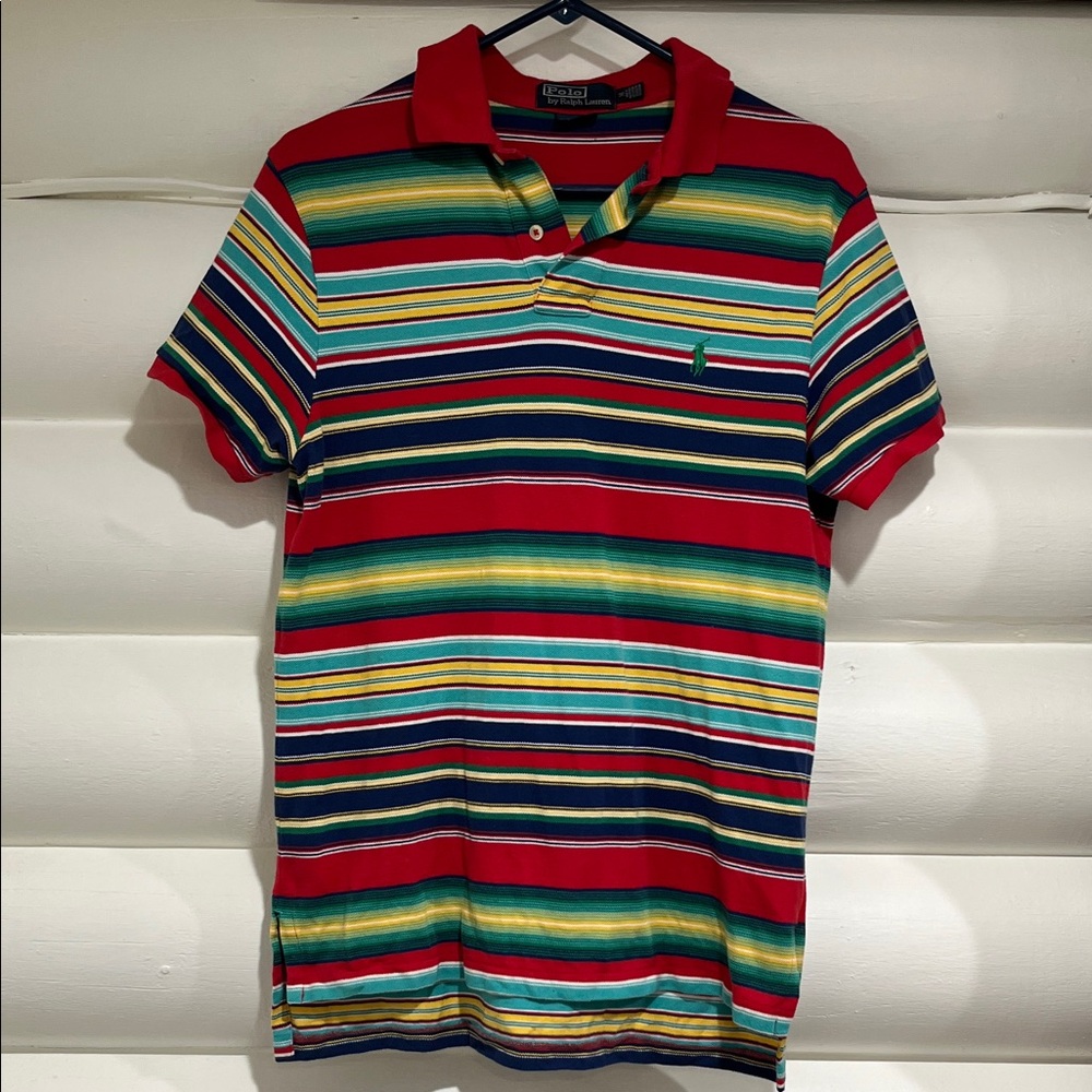 Ralph Lauren Red and Blue Polo Shirt
